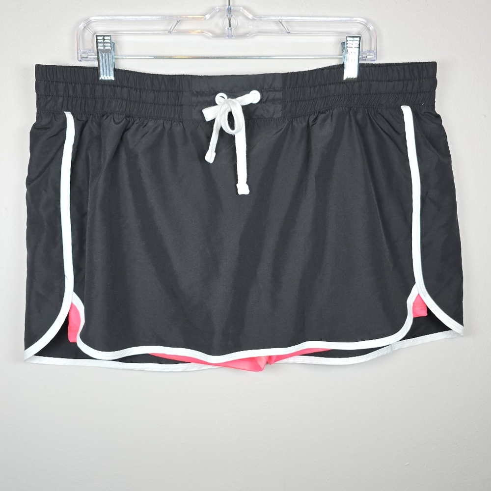 Material Girl Active Skort XL Black Pink New Activewear Athleisure Gorpcore Chic